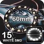 15 WHITE 60mm 1210 3528 SMD LED Ring Angel Eyes Car Light Day Driving 