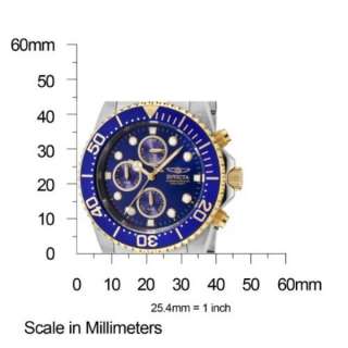 Gents Invicta Divers ChronoGraph Two Tone 18k Gold Plated Royal Blue 
