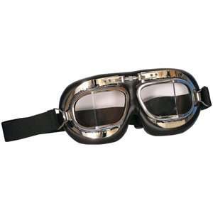  Chrome Stylish Royal Air Force Style Goggles   Leather 