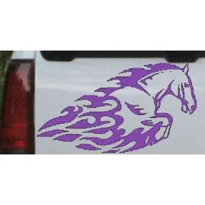 Purple 40in X 22.9in    Flaming Mustang Horse Animals Car Window Wall 