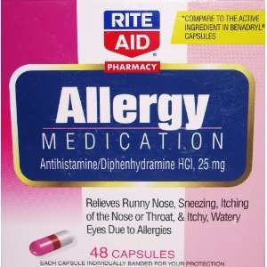 ALLERGY MEDICINE   25 MG antihistamine/ Diphenhydramine HCI (24 