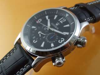 Master Compressor Geographic dual time steel wristwatch  