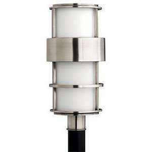   Smart 1 Light Outdoor Post Lamp in Olde Iron with Opal Etched glass
