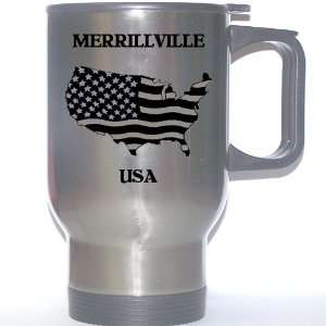  US Flag   Merrillville, Indiana (IN) Stainless Steel Mug 