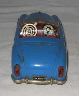 1950s GERMAN SCHUCO COMBINATO 4003 WIND UP CAR WITH HORN WORKS WELL 