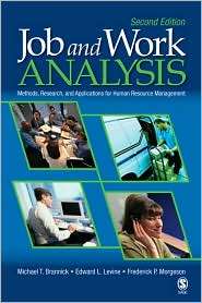 Job and Work Analysis Methods, Research, and Applications for Human 