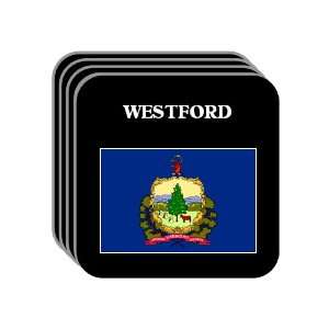 US State Flag   WESTFORD, Vermont (VT) Set of 4 Mini Mousepad Coasters