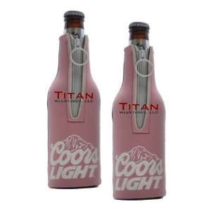  Coors Light Bottle Suits   Pink  Neoprene Beer Koozies 