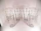 Set of 6 Very Heavy Clear Depression Glasses