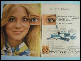 1972 Cover Girl Cosmetics Cybill Shepherd 70s Print Ad  