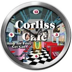  CORLISS 14 Inch Cafe Metal Clock Quartz Movement Kitchen 
