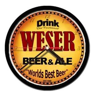  WESER beer and ale cerveza wall clock 