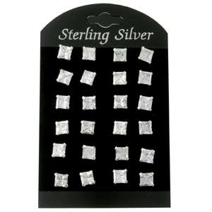 12PAIRS WHOLESALE LOT SILVER STUD EARRING FS  