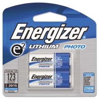 Energizer e2 Lithium Photo Battery, 123, 3V, 2/Pack, PK   EVEEL123APB2 