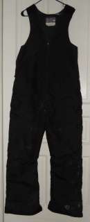   Black Quilted Snowmobile Arcticwear Bib Overalls Snow Pants M  