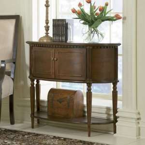  Powell Warm Cherry Demilune Console Table 429 660 