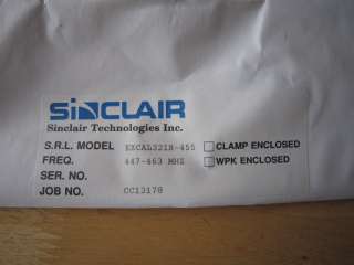 Sinclair Mobile Roof Top Antenna Excal321R 455 set, New  