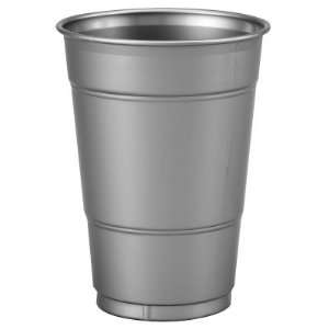   Shimmering Silver (Silver) 16 oz. Plastic Cups