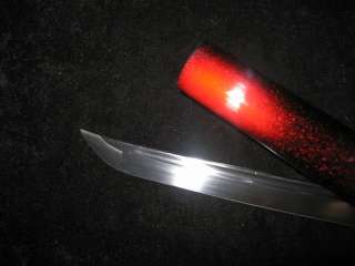 Red Sharp Carbon Steel Japan Katana Sword Cut Bamboo  