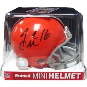  Autographed Josh Cribbs Browns Mini Replica Helmet Sports 