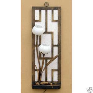 White Rice Paper Wall Mount Hanging Art Accent Deco Lantern Handmade 