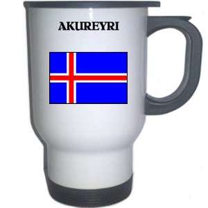  Iceland   AKUREYRI White Stainless Steel Mug Everything 