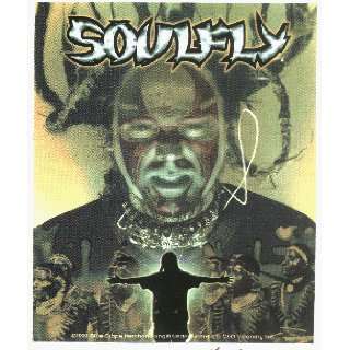  Soulfly   Weird Faces Logo  Sticker / Decal Automotive