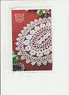 ROSES IN THE SNOW Floral Irish Crochet Lace Doily Pattern