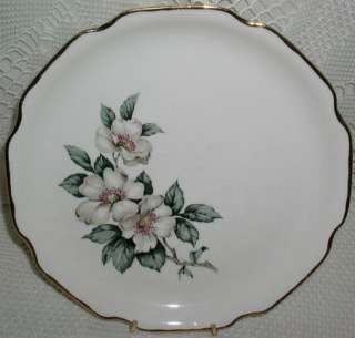 Made in USA White Magnolia Flower Dinner Plate S Salem  