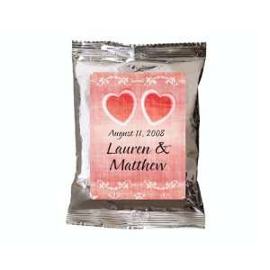  Wedding Favors Dual Heart with Scroll Theme Personalized 