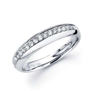 18k White Gold Diamond Engagement Wedding Ring Band Set  