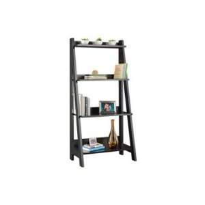  MYSPACE Bush Alamosa Ladder Bookcase, Black Finish
