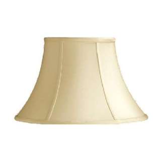 NEW 16.5 in. Wide Bell Shaped Lamp Shade, Cream, Raw Silk Fabric 