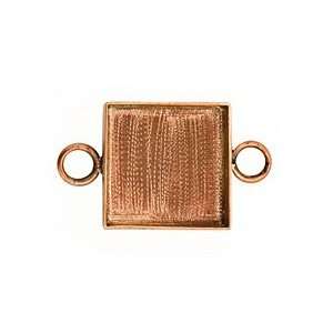  Copper Square Bezel Link 19mm Supplys Arts, Crafts 