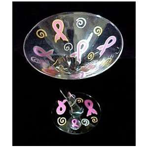 Pretty in Pink Design   Hand Painted   Sexy Stem Martini Glass   7 oz 