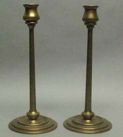 Antique Bronze 13 Arts & Crafts Candle Holders c. 1920 8 lbs.  