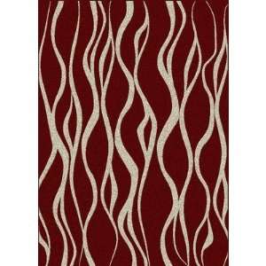  1810/RED/PEARL Bella Reeds Red / Pearl Contemporary Rug Color Red 