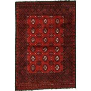  33 x 49 Red Hand Knotted Wool Afghan Rug Furniture 