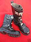 UNDERGROUND SHOES SPIKED BUCKLE LEATHER BOOTS MENs UK4