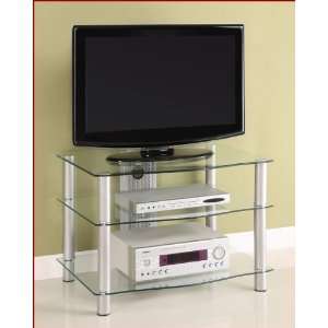  Walker Edison 32in Clear TV Stand Freeson WE V32Y714