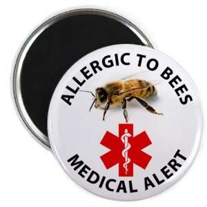  ALLERGIC TO BEES 2.25 inch Fridge Magnet 