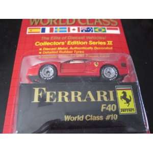 Ferrari F40 (Red) Matchbox World Class Red Card Series #2 (1989)
