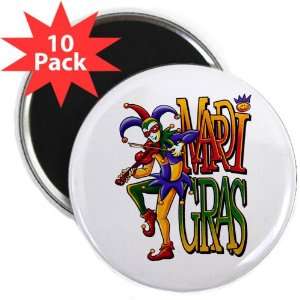  2.25 Magnet (10 Pack) Mardi Gras Joker with Fiddle 