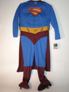 Rubies Superman Returns. PADDED Jumpsuit with attached boot tops,cape 