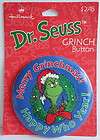grinch who stole christmas pin back on card merry grinchmas