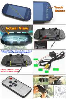 New In Car 7 LCD Rear View Mirror Monitor with Parking Reversing 