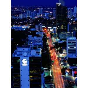 Overhead of Banking Area, Dusk, Panama City, Panama Photographic 