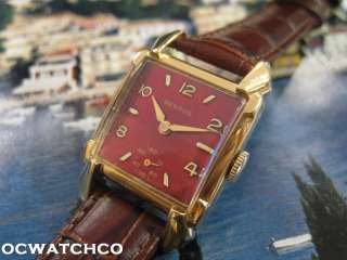   Benrus Manual Winding Red Dial One Year Warranty,   