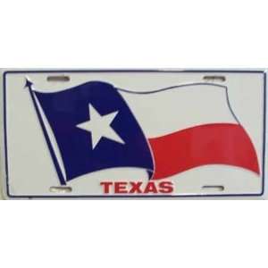  Texas Waving Flag License Plate 