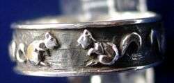1118 Squirrel Squirrels ring sterling silver Jewelry  